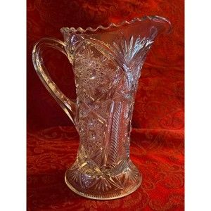 Vintage American pressed glass cyrstal pitcher